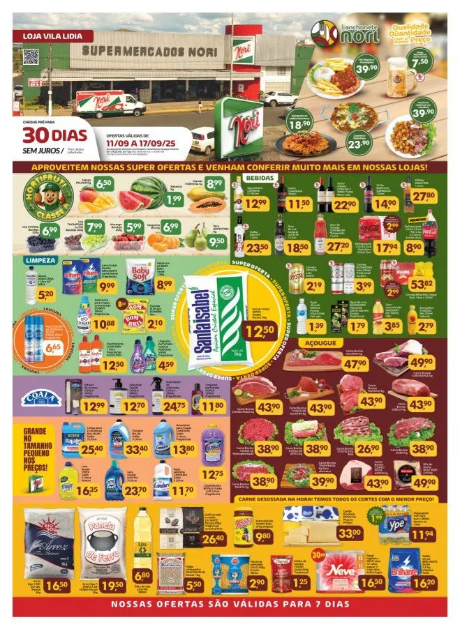 Encarte de  Folhetos Supermercados Nori 11 de setembro até 17 de setembro 2025 - Pagina 