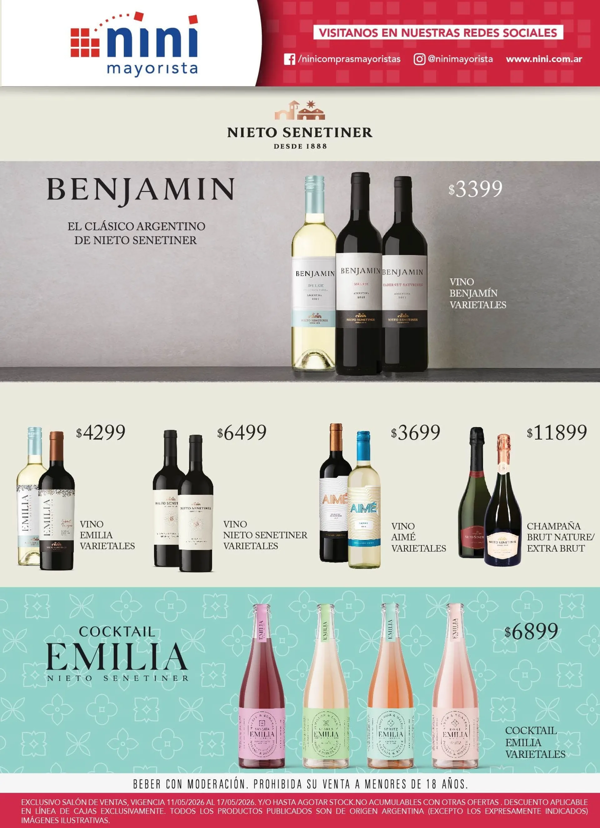 Ofertas de Ofertas Nini Mayorista 11 de mayo al 17 de mayo 2026 - Página 1 del catálogo
