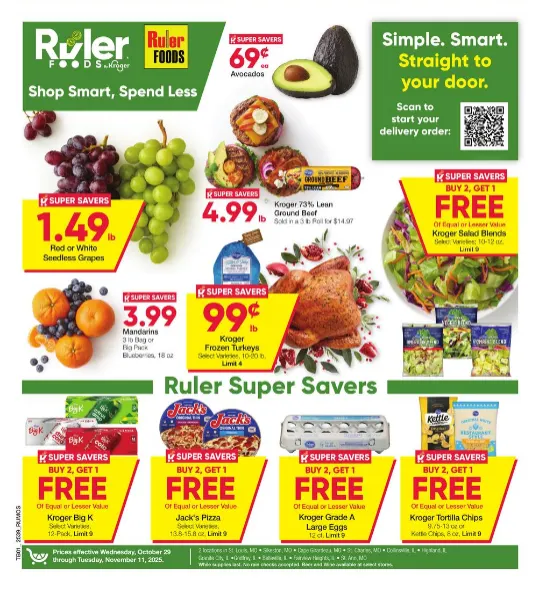 Weekly ad Ruler Foods Sales from October 29 to November 11 2025 - Page 