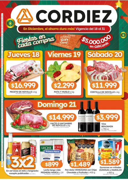Ofertas de Cordiez Ofertas 18 de diciembre al 31 de diciembre 2025 - Página 1 del catálogo