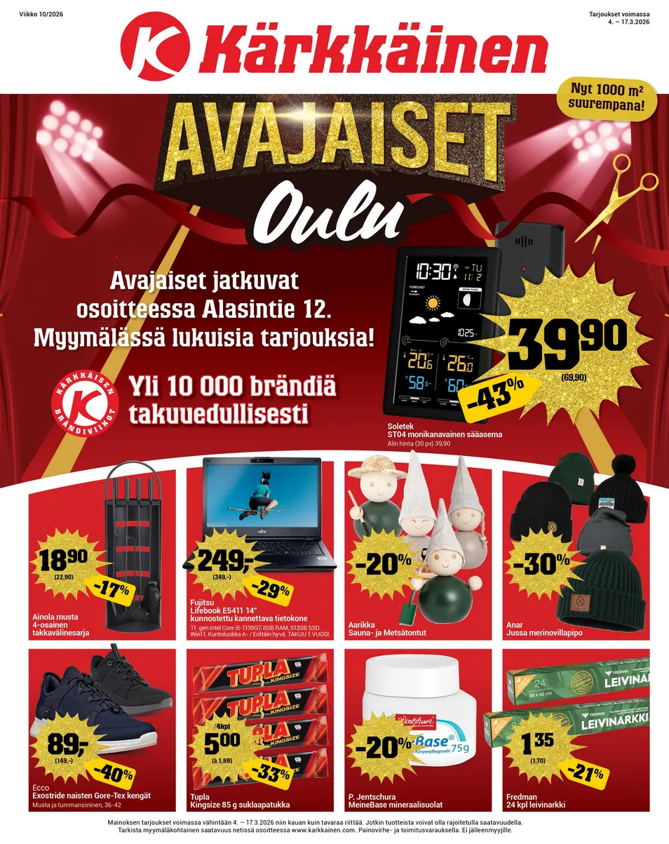 Kaupan Kärkkäinen Tarjoukset voimassa alkaen 4. maaliskuuta - 17. maaliskuuta 2026 - Tarjouslehti sivu 1