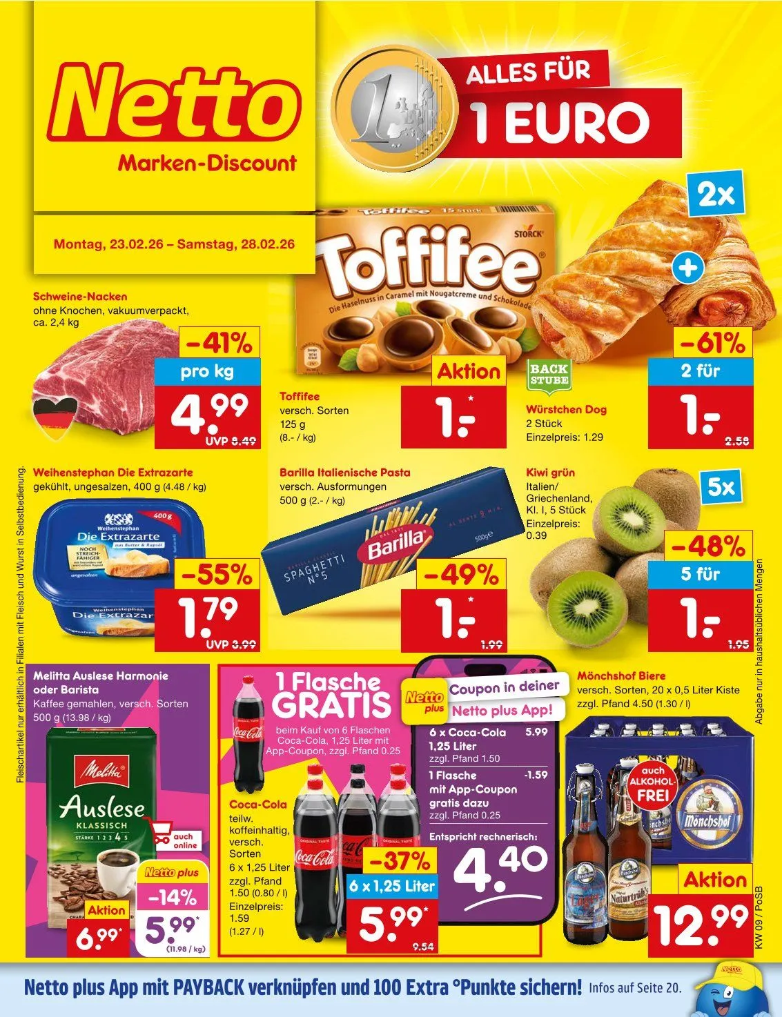 Netto Marken-Discount Prospekte von 23. Februar bis 28. Februar 2026 - Prospekt seite 1