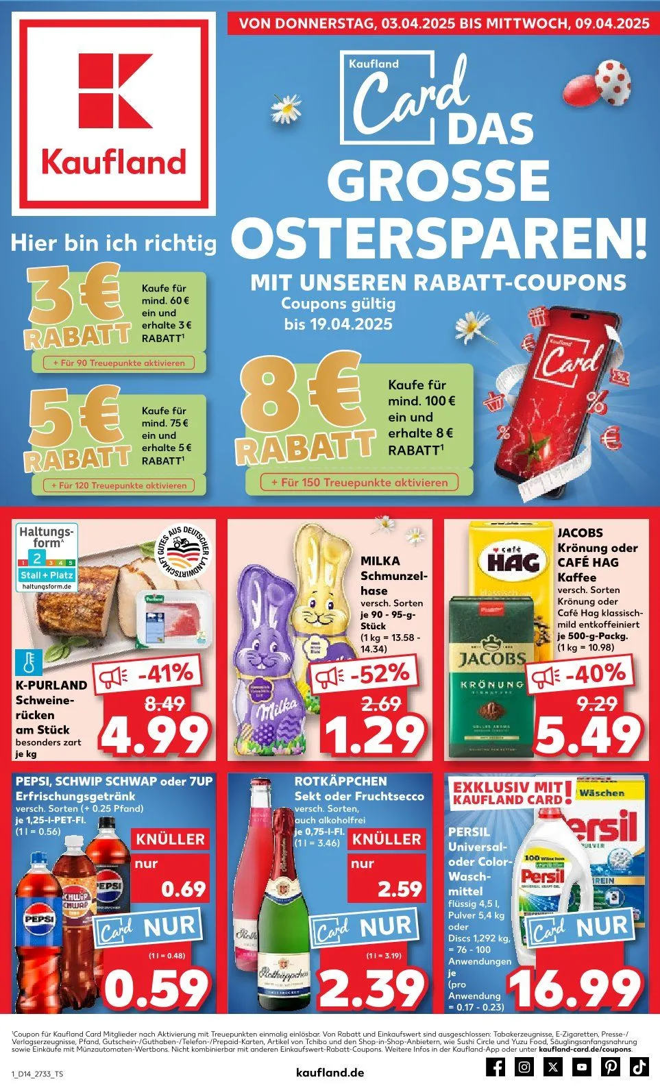 Kaufland Prospekt von 3. April bis 9. April 2025 - Prospekt seite 1