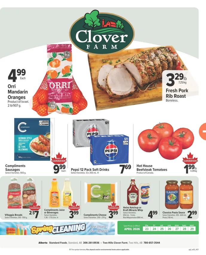  Clover Farm Sales from April 23 to April 29 2026 - flyer page 1