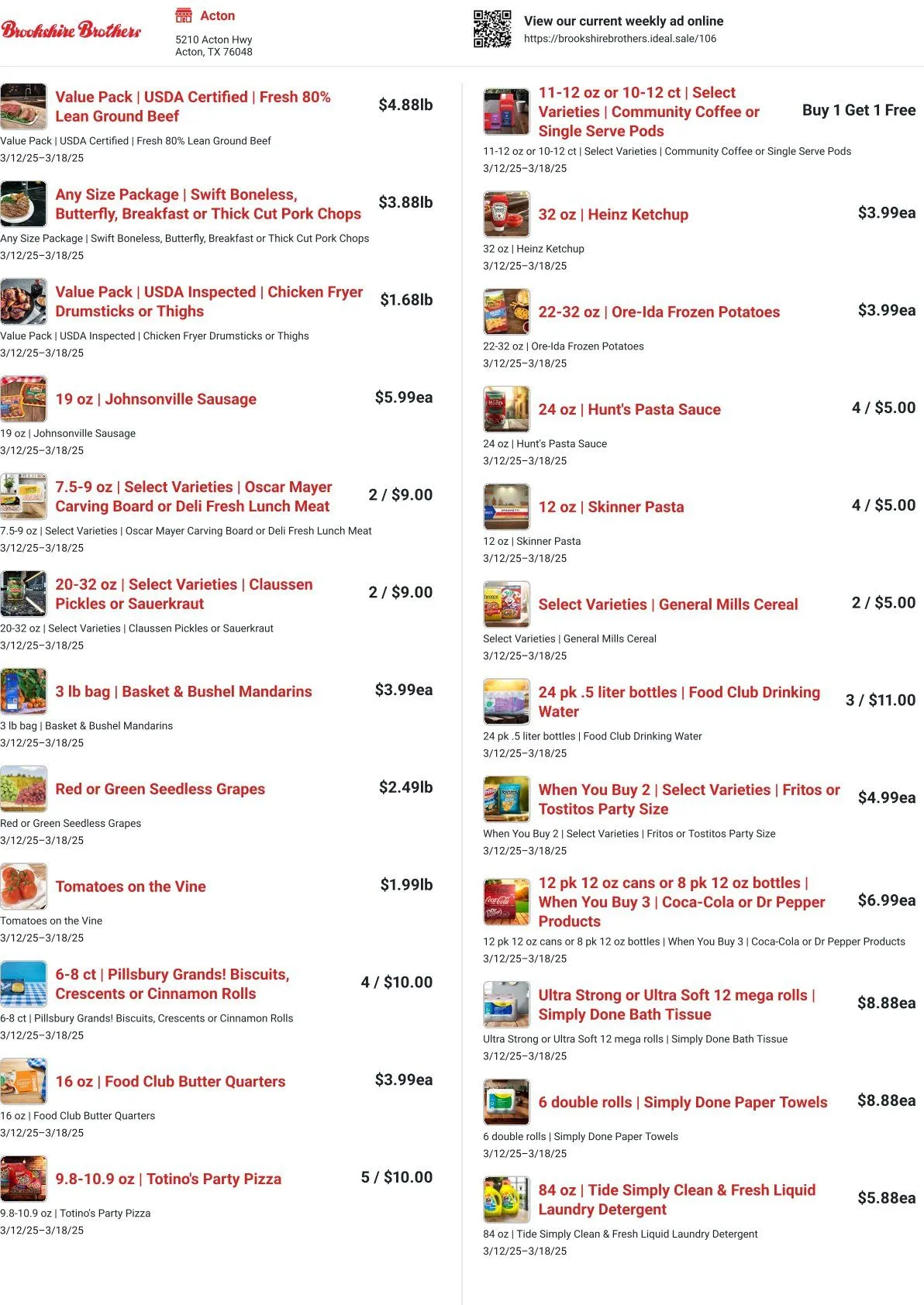 Weekly ad  Brookshire Brothers Sales from March 14 to March 16 2025 - Page 