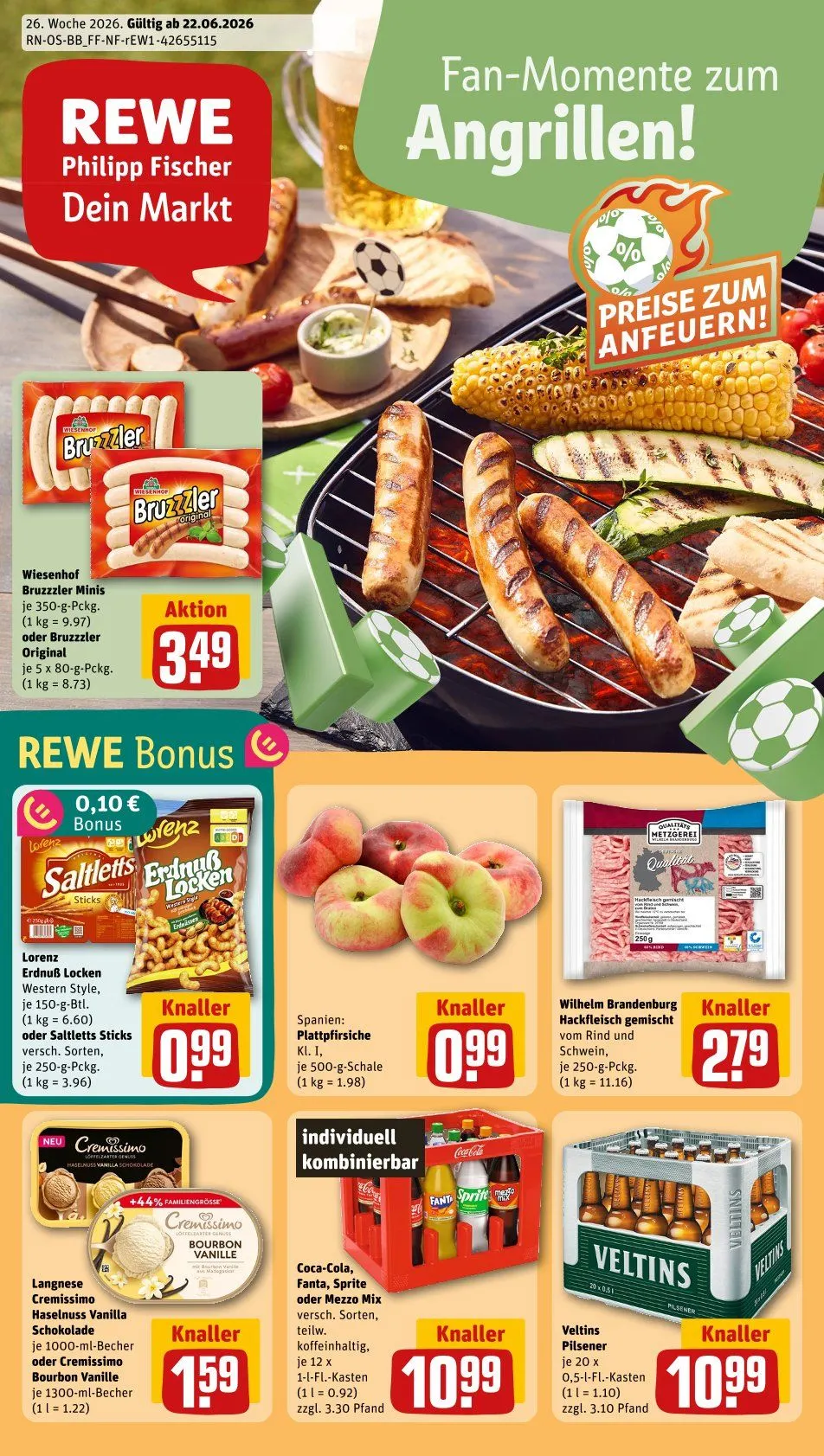 REWE Prospekte von 22. Juni bis 28. Juni 2026 - Prospekt seite 1
