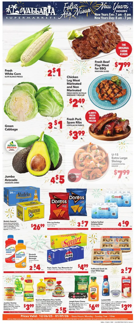 Weekly ad Vallarta Sales from December 26 to January 1 2026 - Page 1