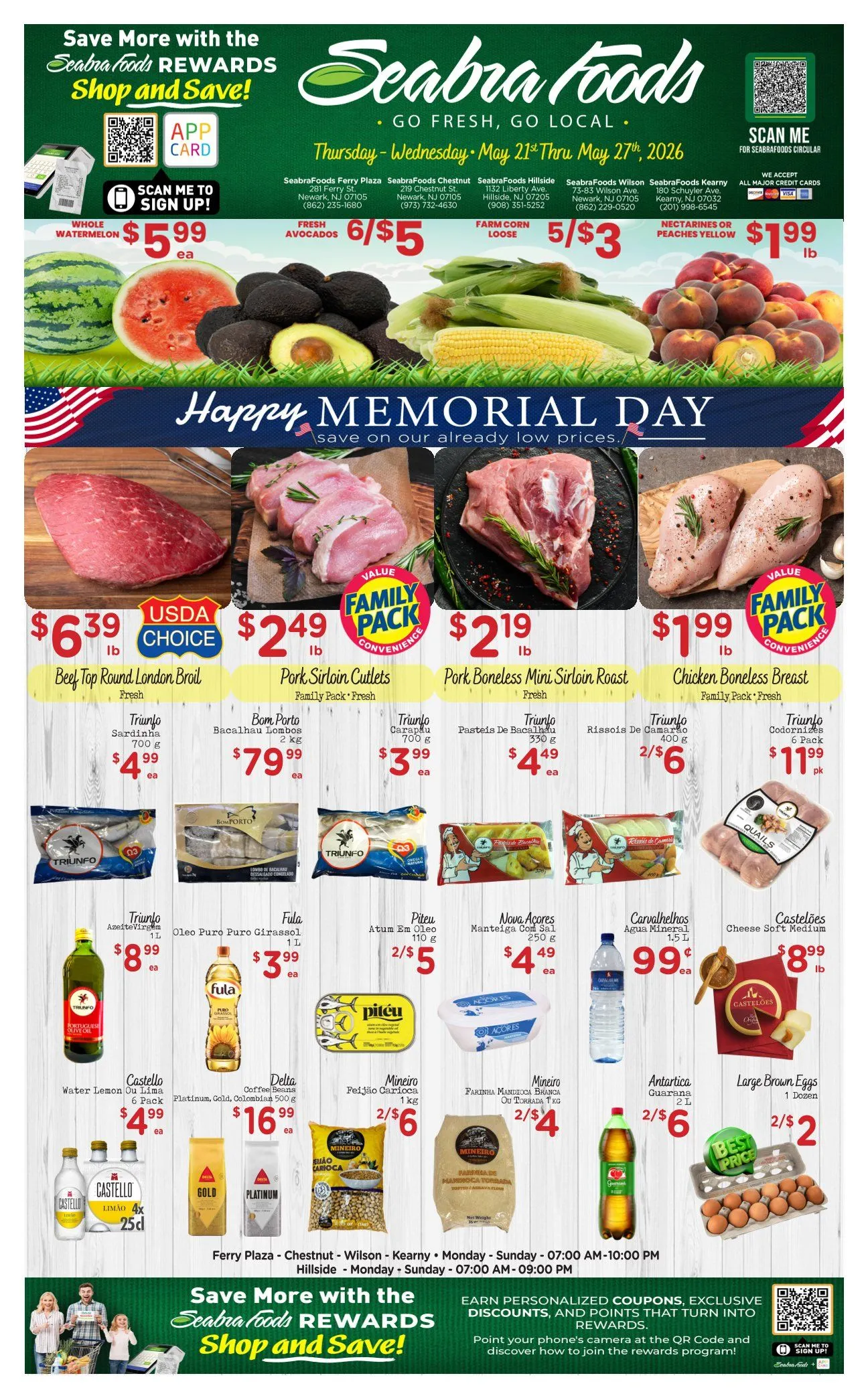 Weekly promotion Seabra Foods Sales spanning from May 20 to May 27 2026 - Page 1 for Catalogue 365