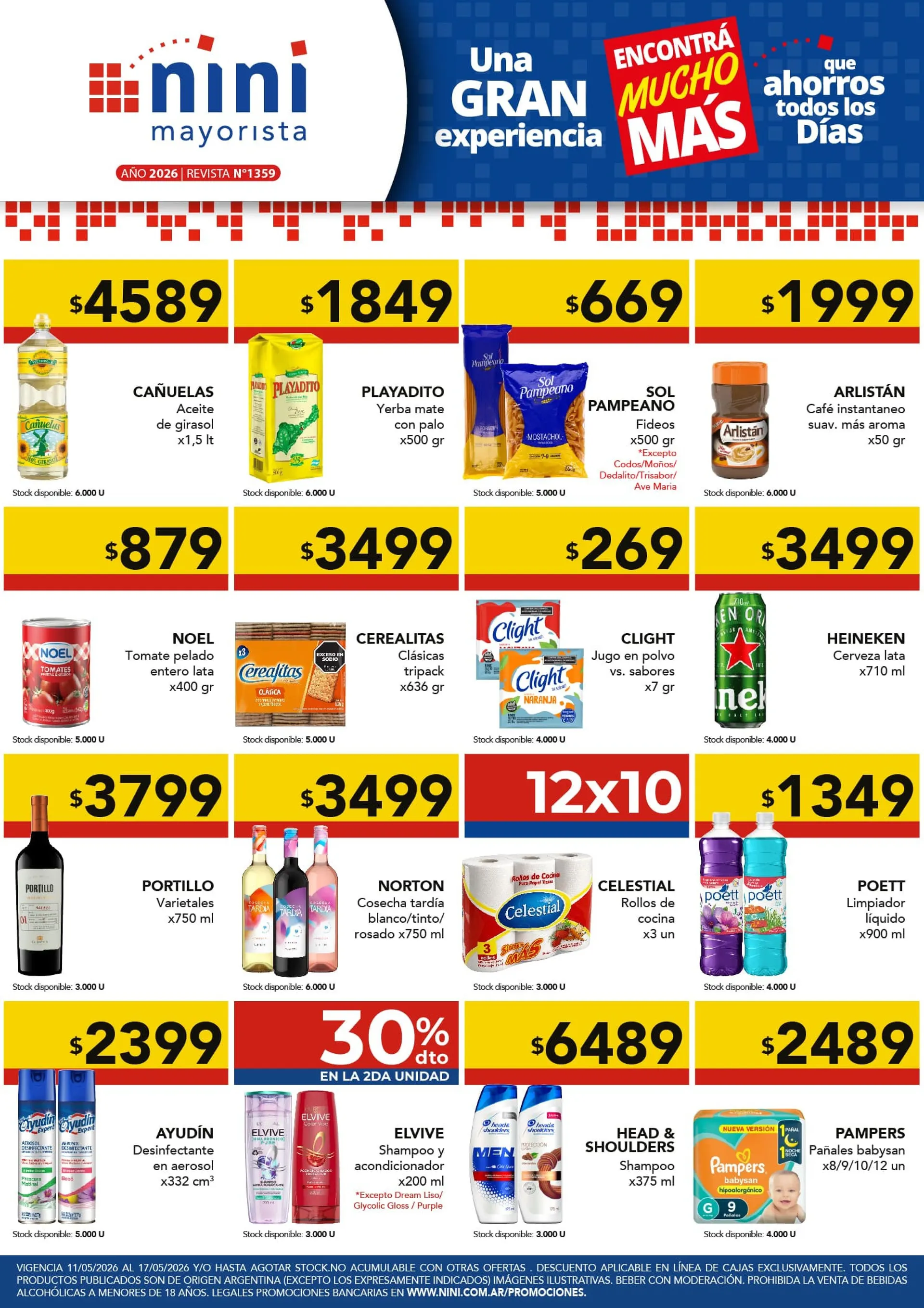 Ofertas de Ofertas Nini Mayorista 11 de mayo al 17 de mayo 2026 - Página 1 del catálogo
