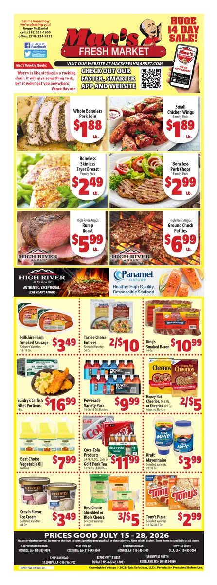 Weekly ad Mac's Freshmarket Sales from July 15 to July 28 2026 - Page
