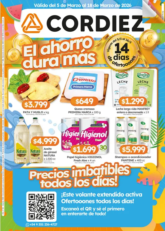 Ofertas de Ofertas Cordiez  5 de marzo al 18 de marzo 2026 - Página 1 del catálogo