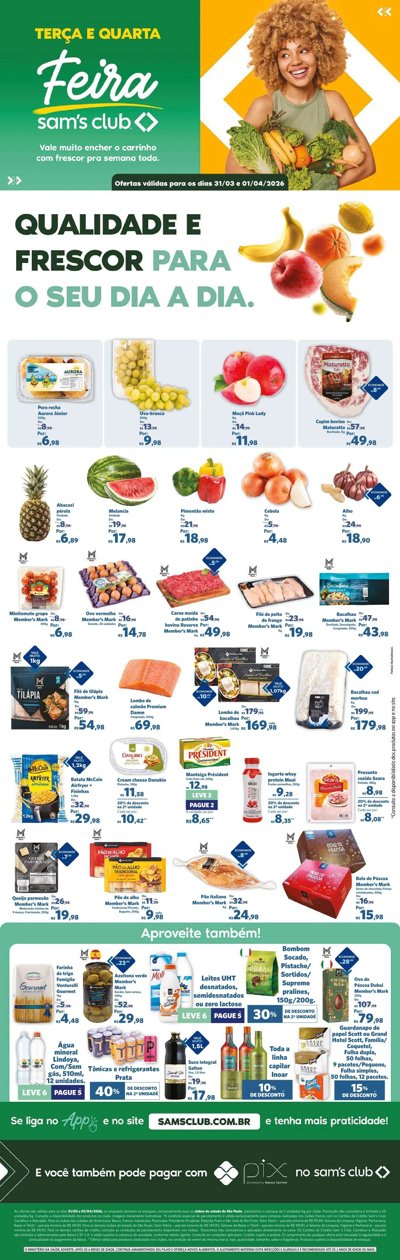 Encarte de Sam's Club 31 de março até 1 de abril 2026 - Pagina 1