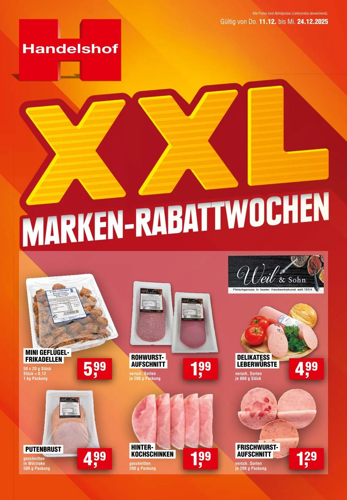 Handelshof Angebote von 11. Dezember bis 24. Dezember 2025 - Prospekt seite 1