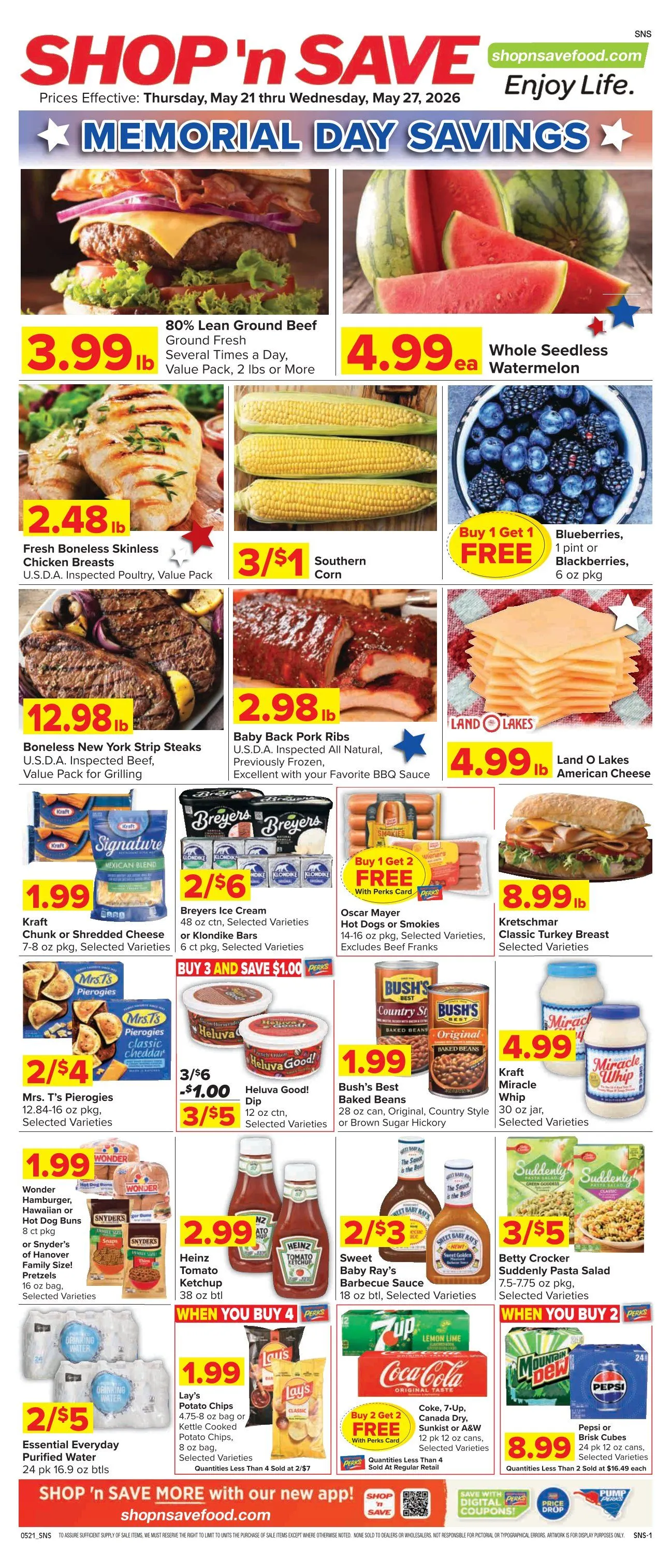 Weekly ad Shop'n Save Sales from May 21 to May 27 2026 - Page 1