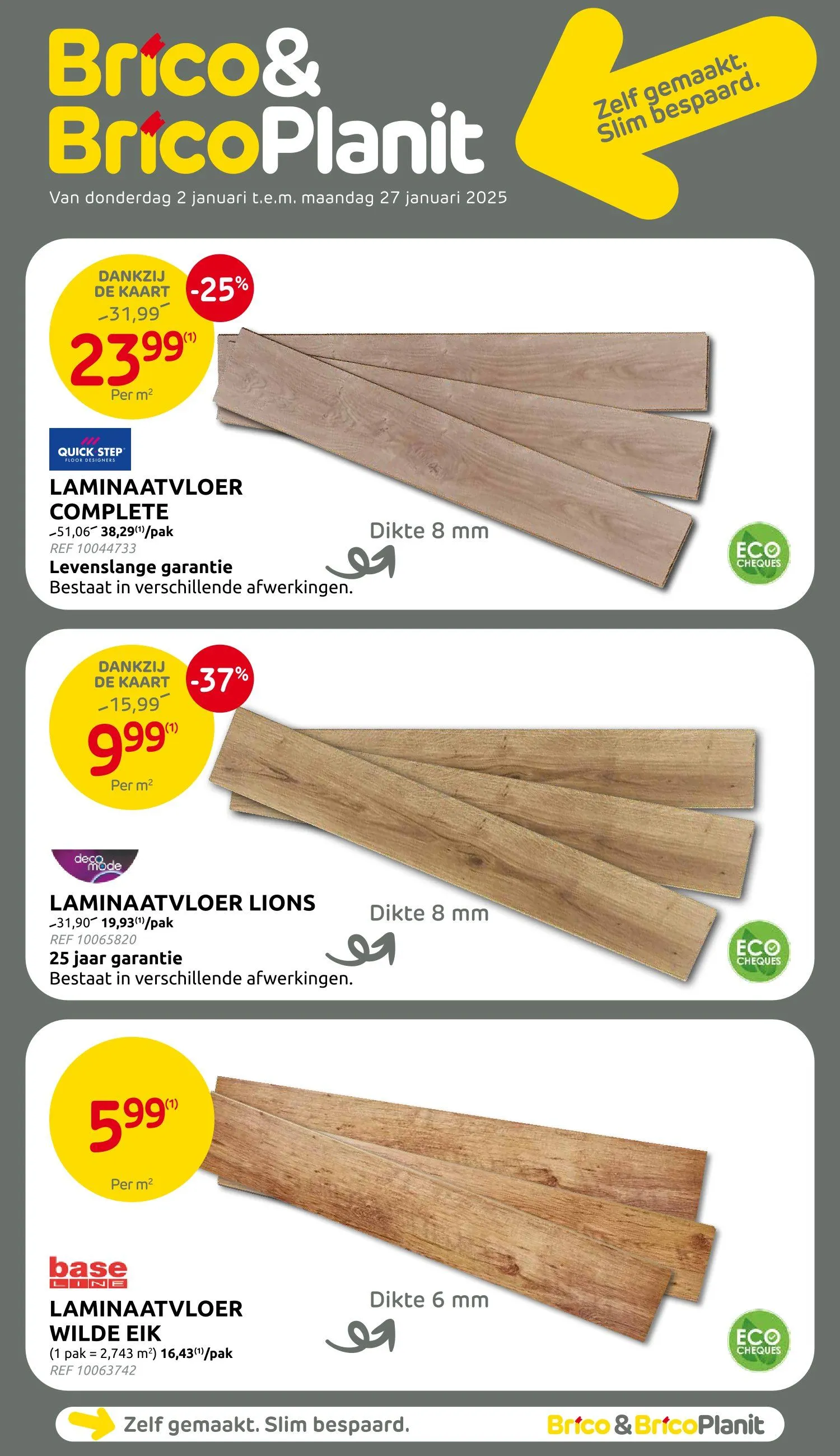 Speciale promoties van Brico van 2 januari tot 27 januari 2025 - folder pagina 1