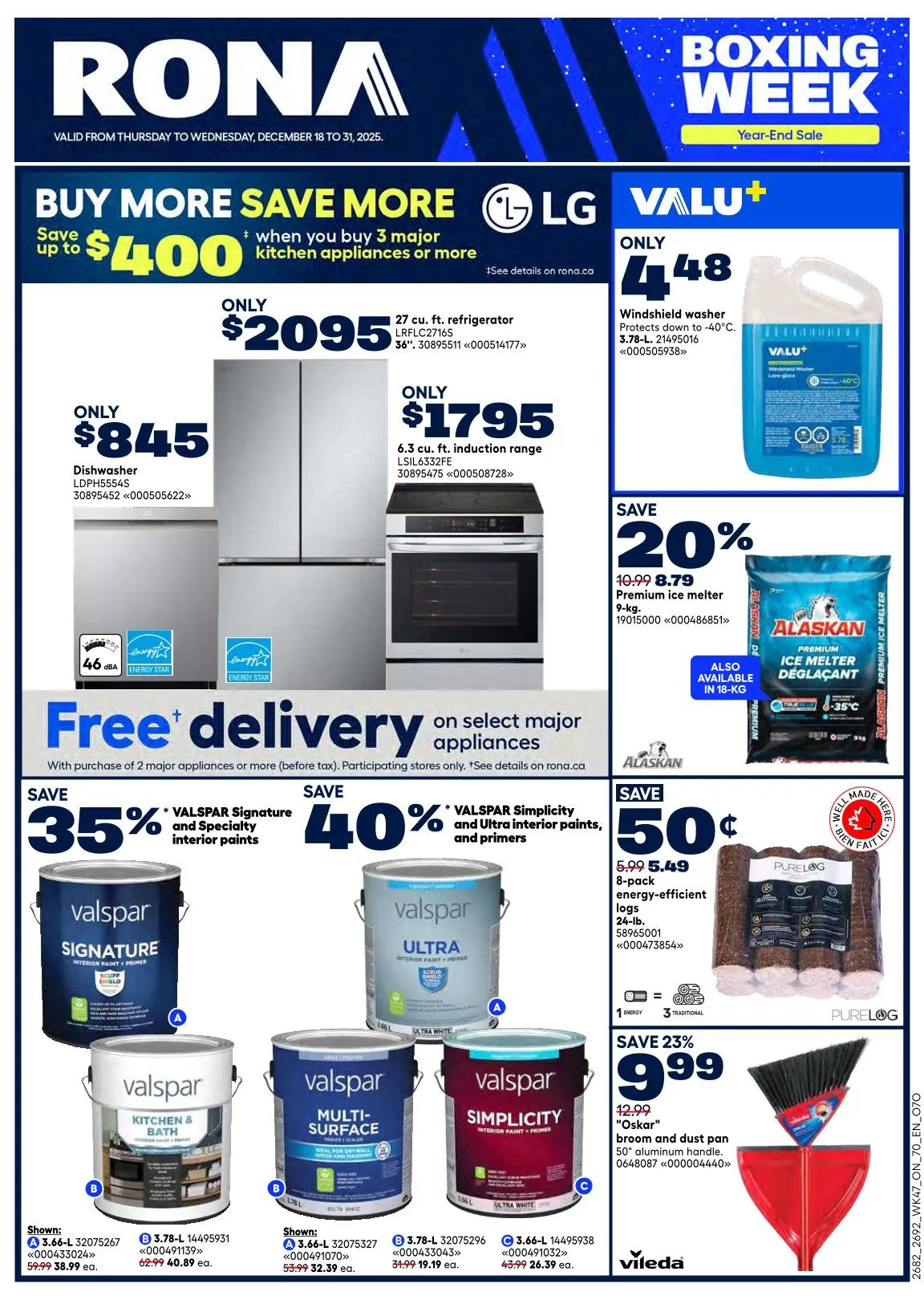 RONA Sales from December 18 to December 31 2025 - flyer page 1
