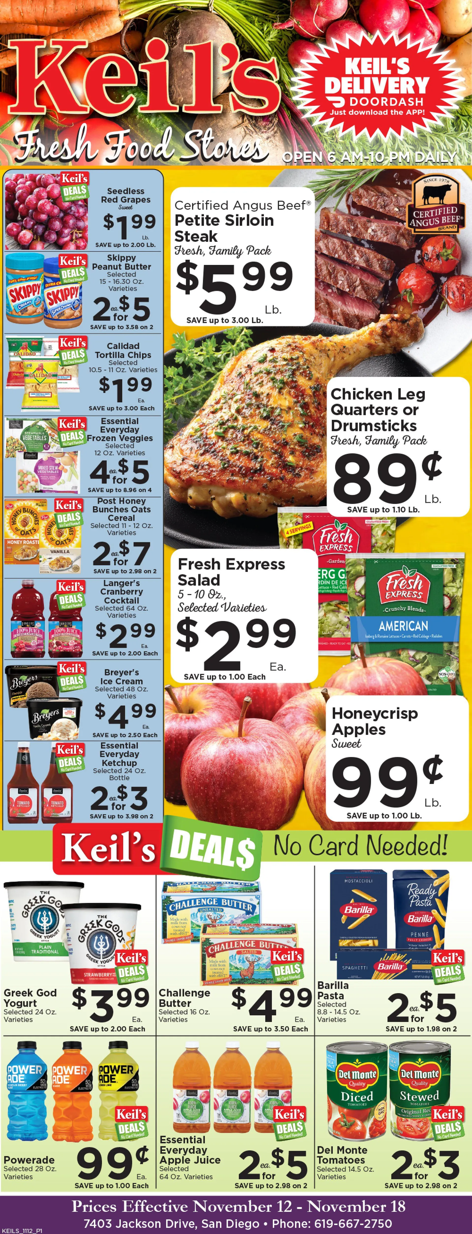 Weekly ad Keil's Fresh Food Stores Sales from November 12 to November 18 2025 - Page 1