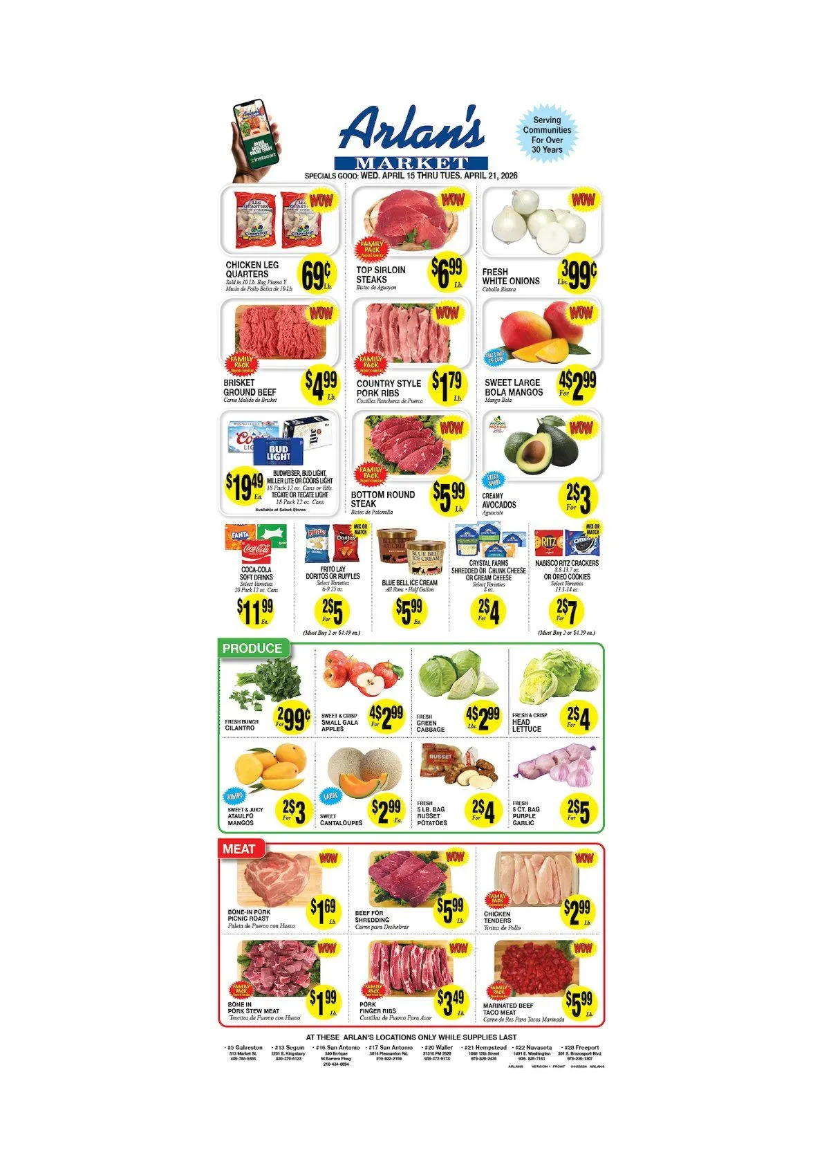 Weekly ad Arlan's Market weekly ads from April 15 to April 21 2026 - Page 1