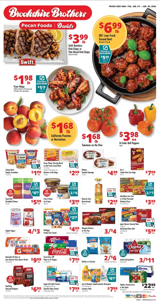 Weekly ad Brookshire Brothers Sales from June 24 to June 30 2026 - Page