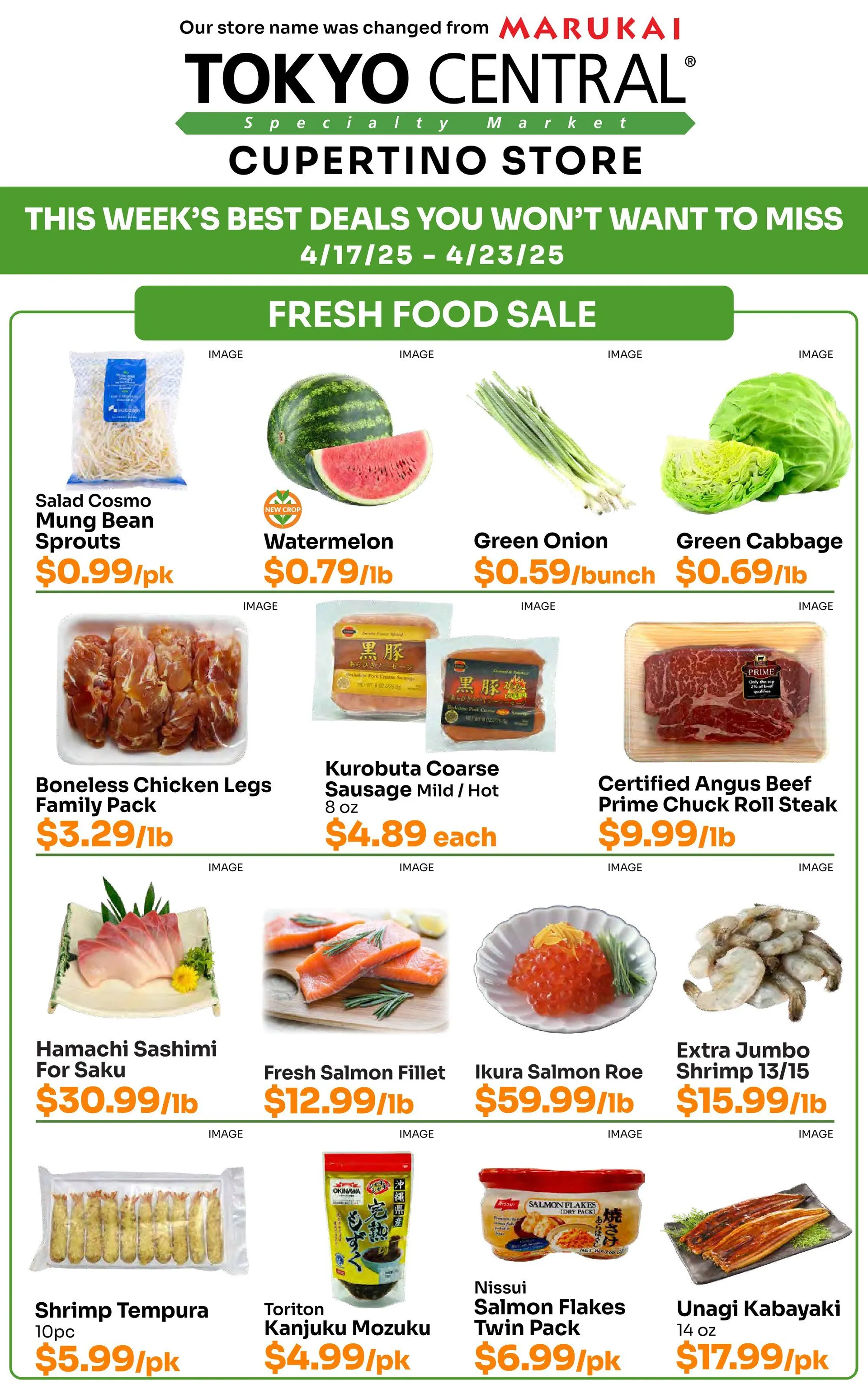 Weekly ad Tokyo Central Specialty Market sales from April 17 to April 23 2025 - Page 1