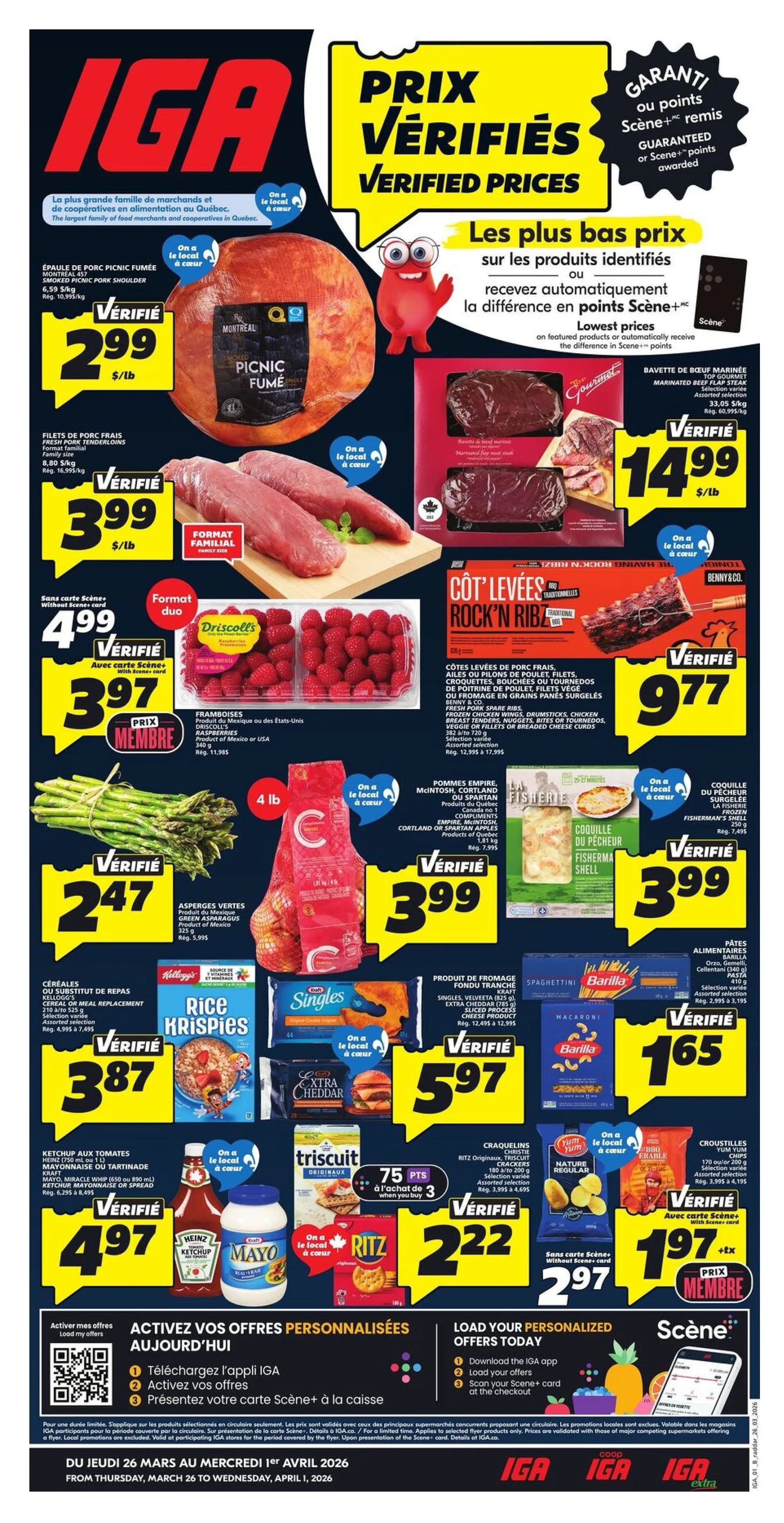 IGA Sales from March 26 to April 5 2026 - flyer page 1