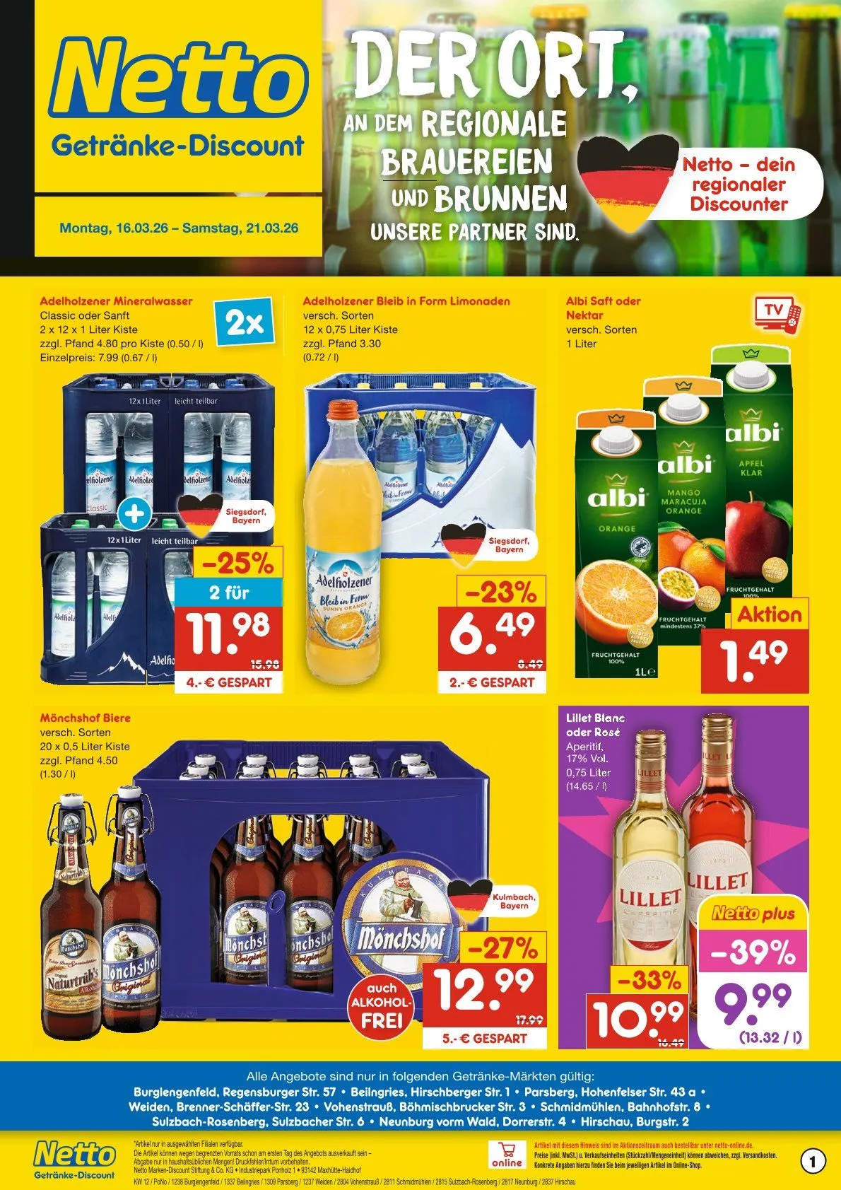  Netto Marken-Discount Prospekte von 16. März bis 21. März 2026 - Prospekt seite 1