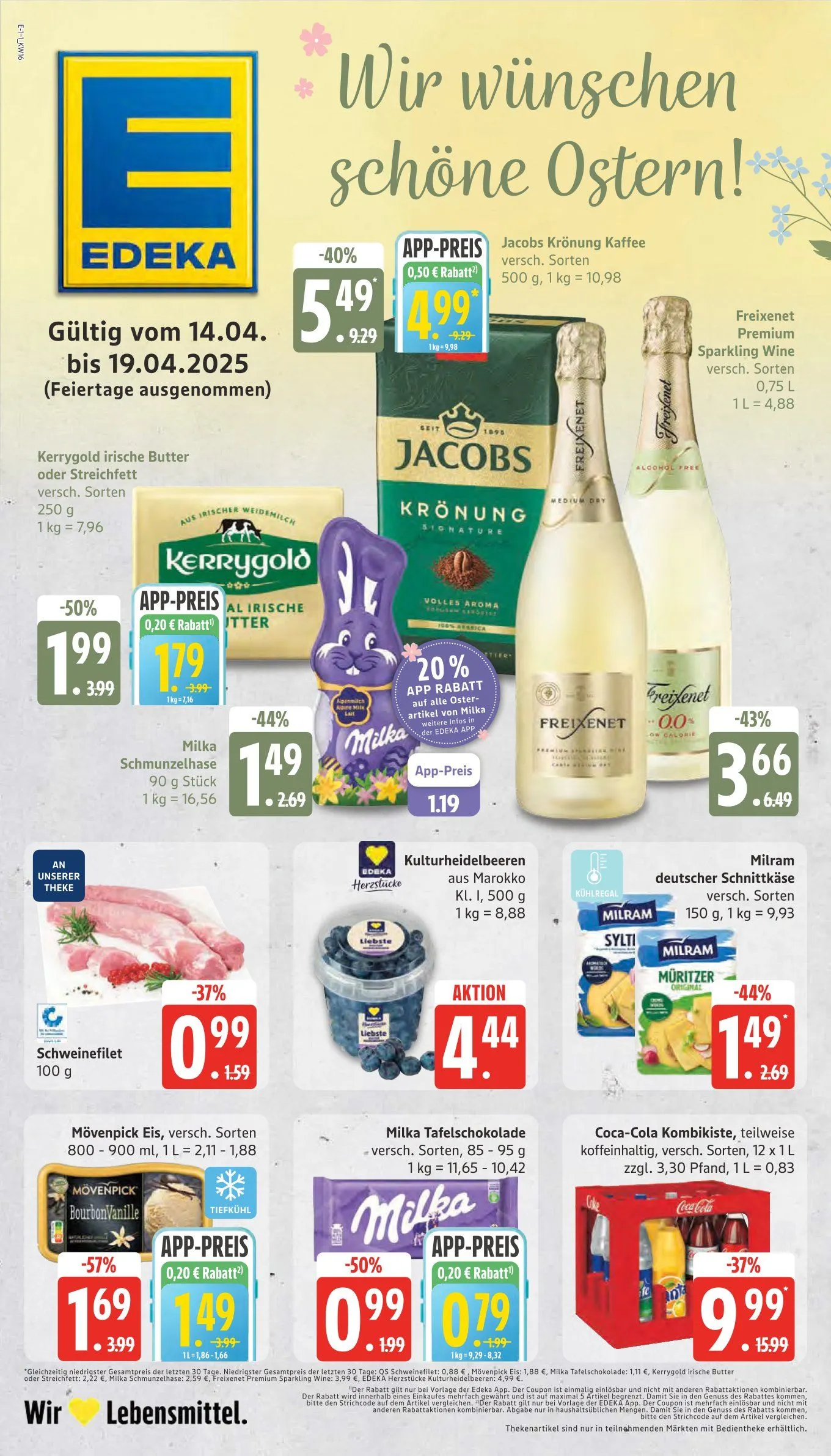 Edeka Angebote von 14. April bis 19. April 2025 - Prospekt seite 1