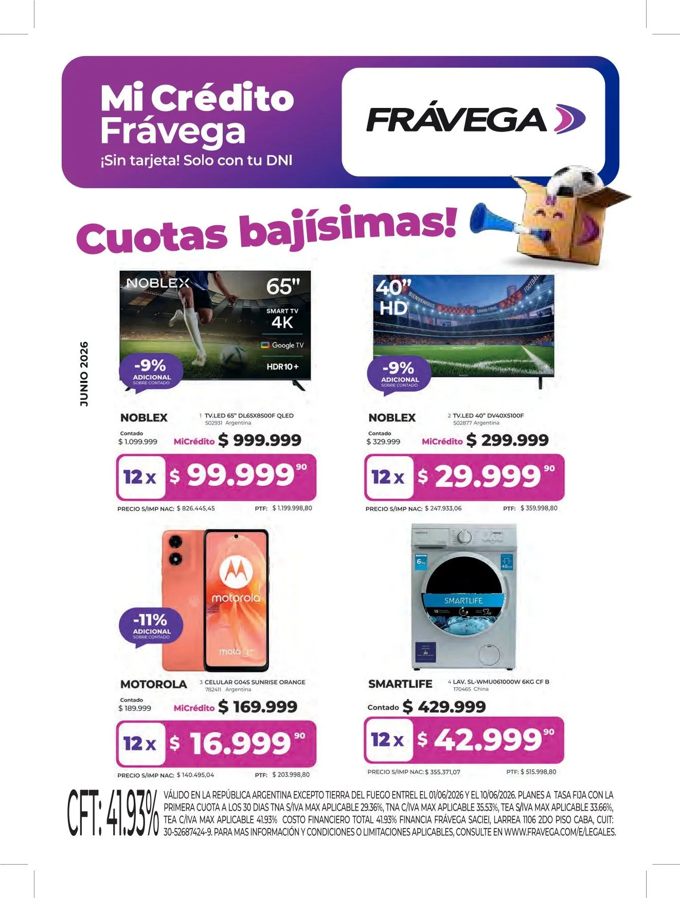 Ofertas de FRAVEGA Ofertas 1 de junio al 10 de junio 2026 - Página 1 del catálogo