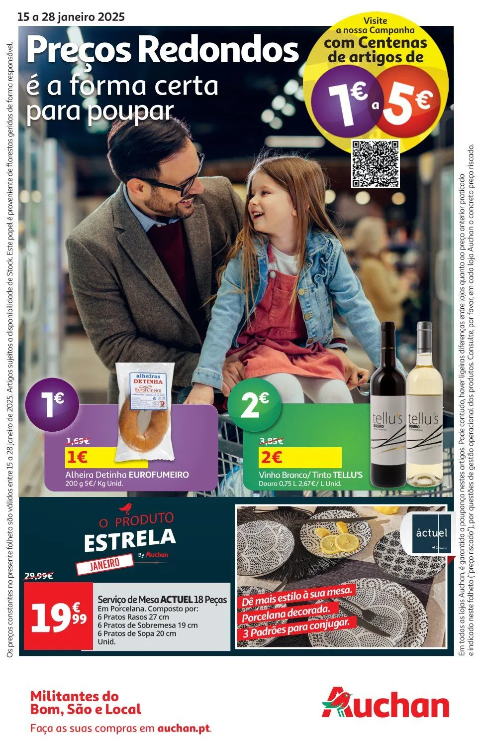 Folheto Auchan Folhetos de 15 de janeiro até 28 de janeiro 2025 - Pagina 1