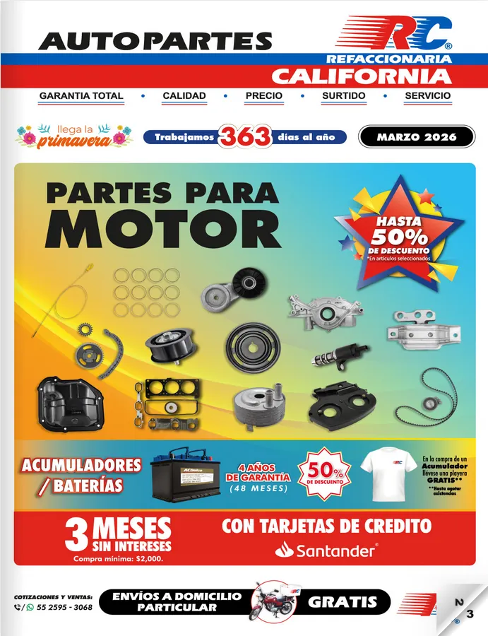 Catálogo de Refaccionaria California Ofertas 1 de marzo al 31 de marzo 2026 - Pagina 1
