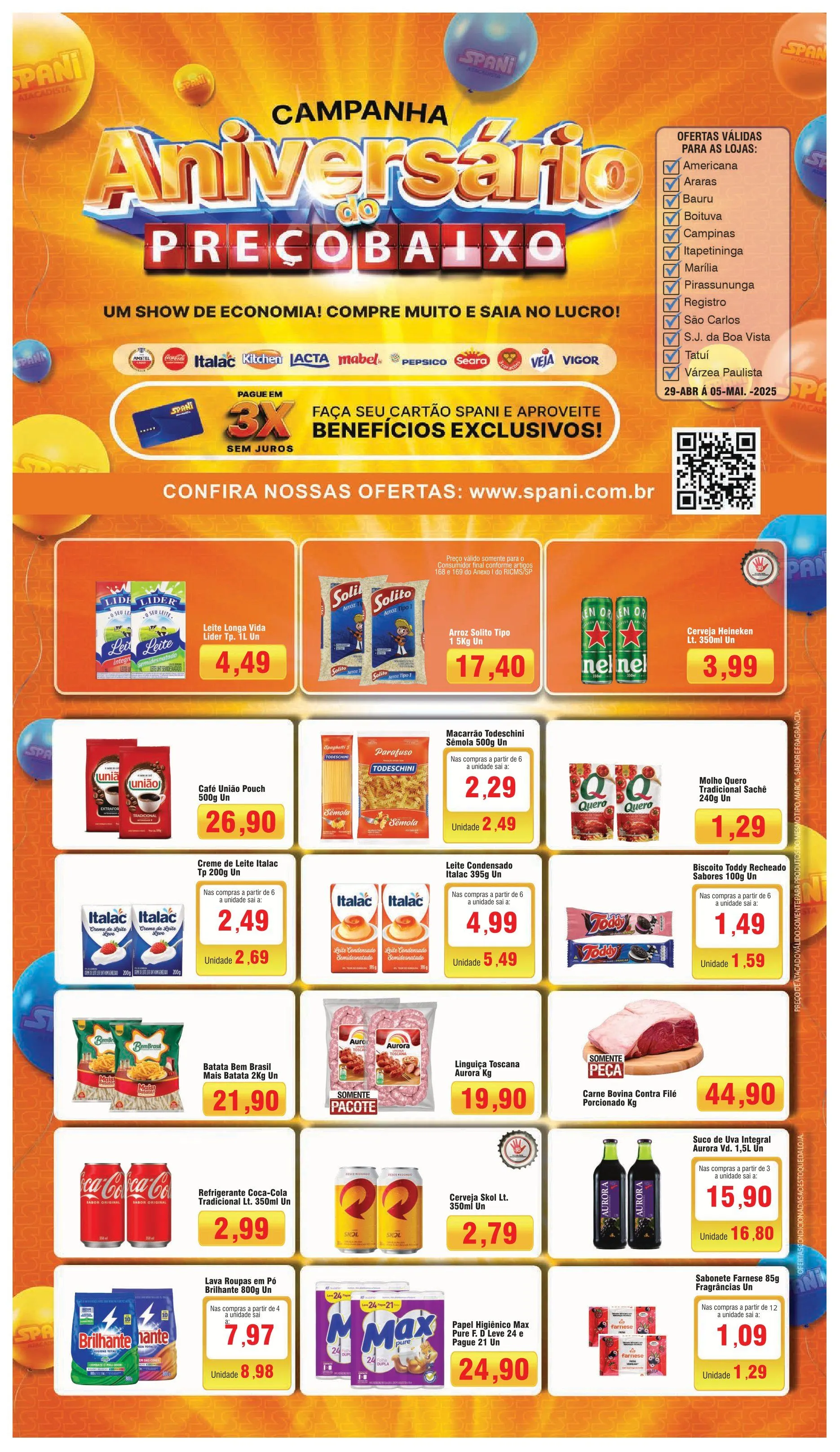 Encarte de Spani Atacadista Atacadista 30 de abril até 5 de maio 2025 - Pagina 1