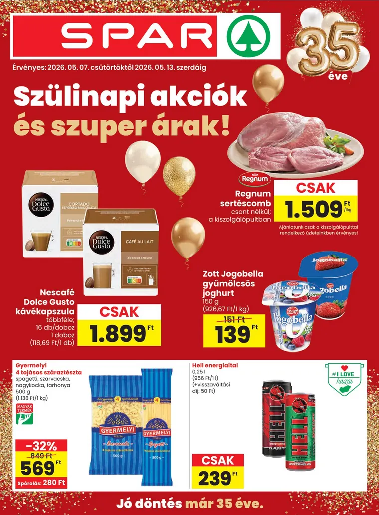 Katalógus  SPAR legfrissebb ajánlatai május 7.-tól május 13.-ig 2026. - Oldal 1
