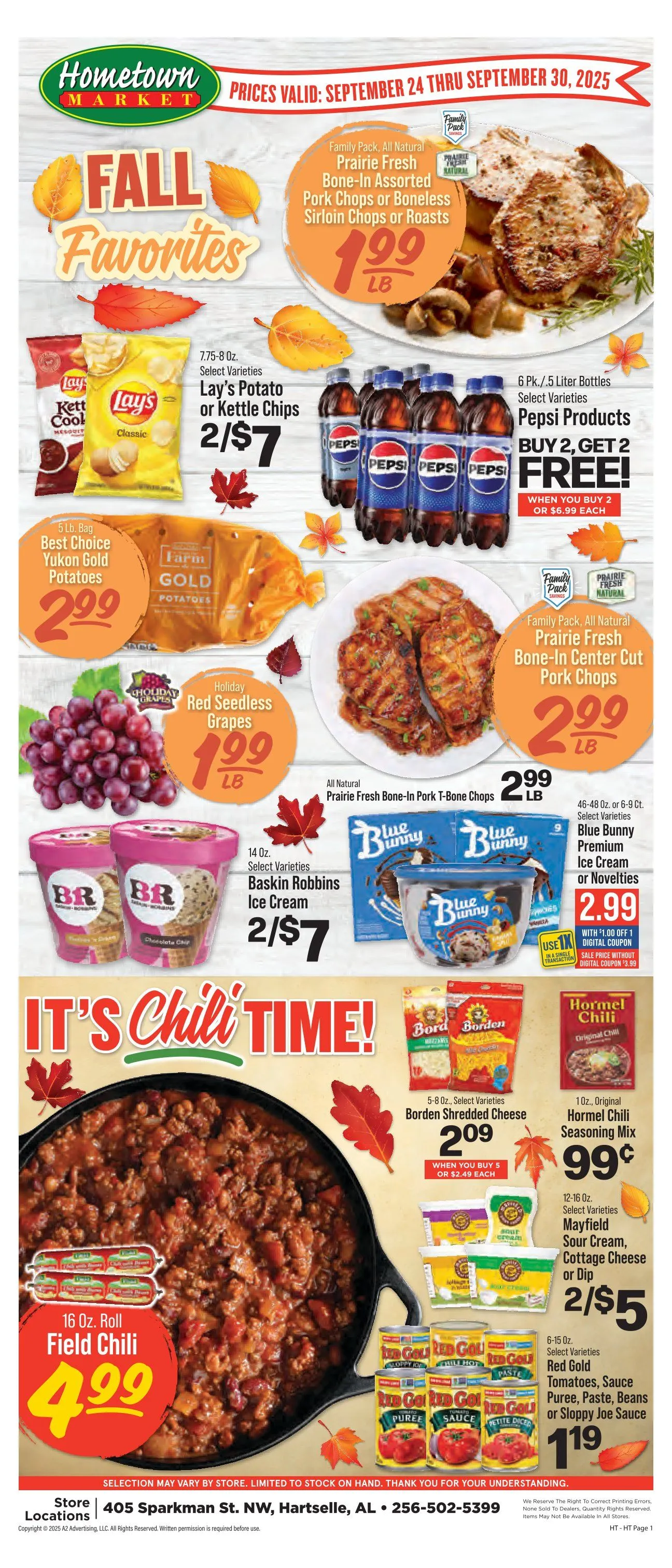 Weekly promotion Hometown  Market Sales spanning from September 24 to September 30 2025 - Page  for Catalogue 365