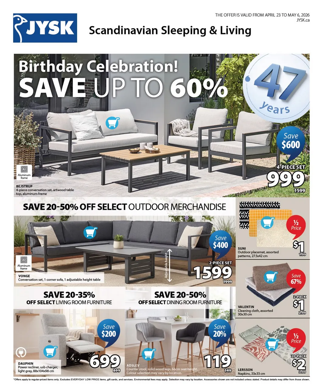  JYSK Sales from April 23 to May 6 2026 - flyer page 1