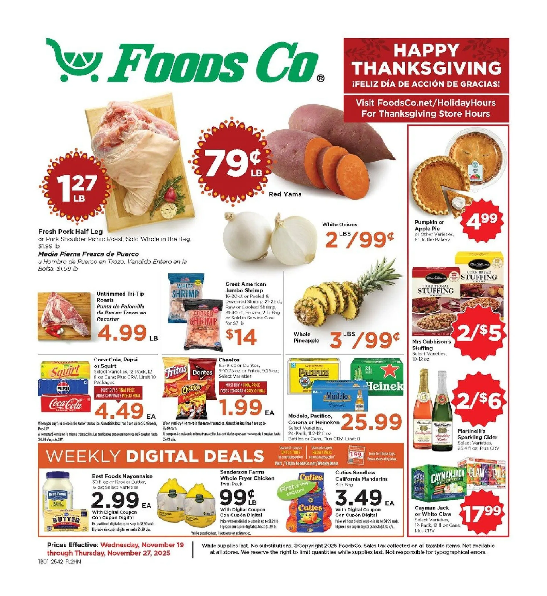 Weekly ad Foods Co Sales from November 19 to November 27 2025 - Page 1