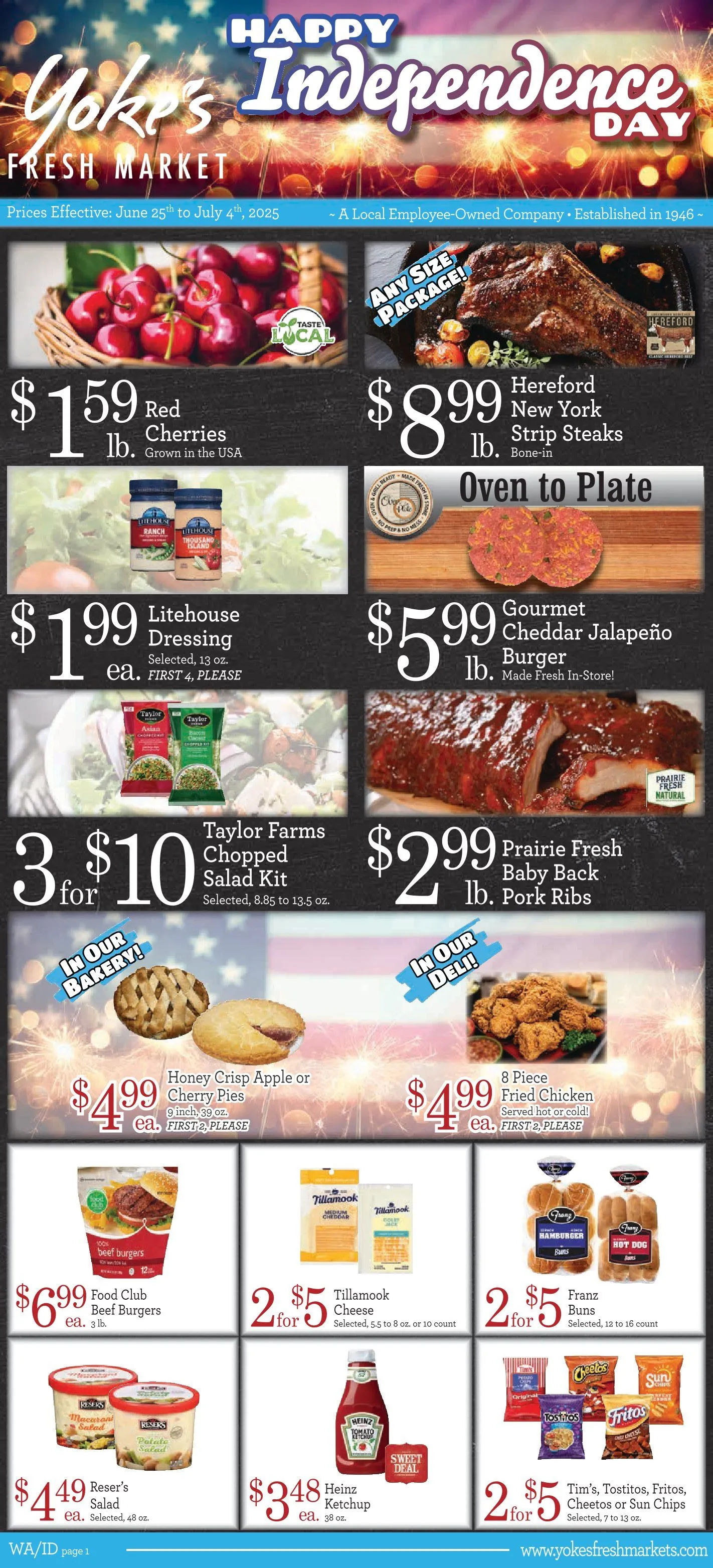 Weekly ad Yoke's Fresh Market Sales from June 25 to July 4 2025 - Page