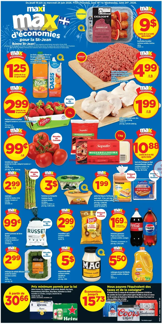 Maxi Sales from June 18 to June 24 2026 - flyer page 1