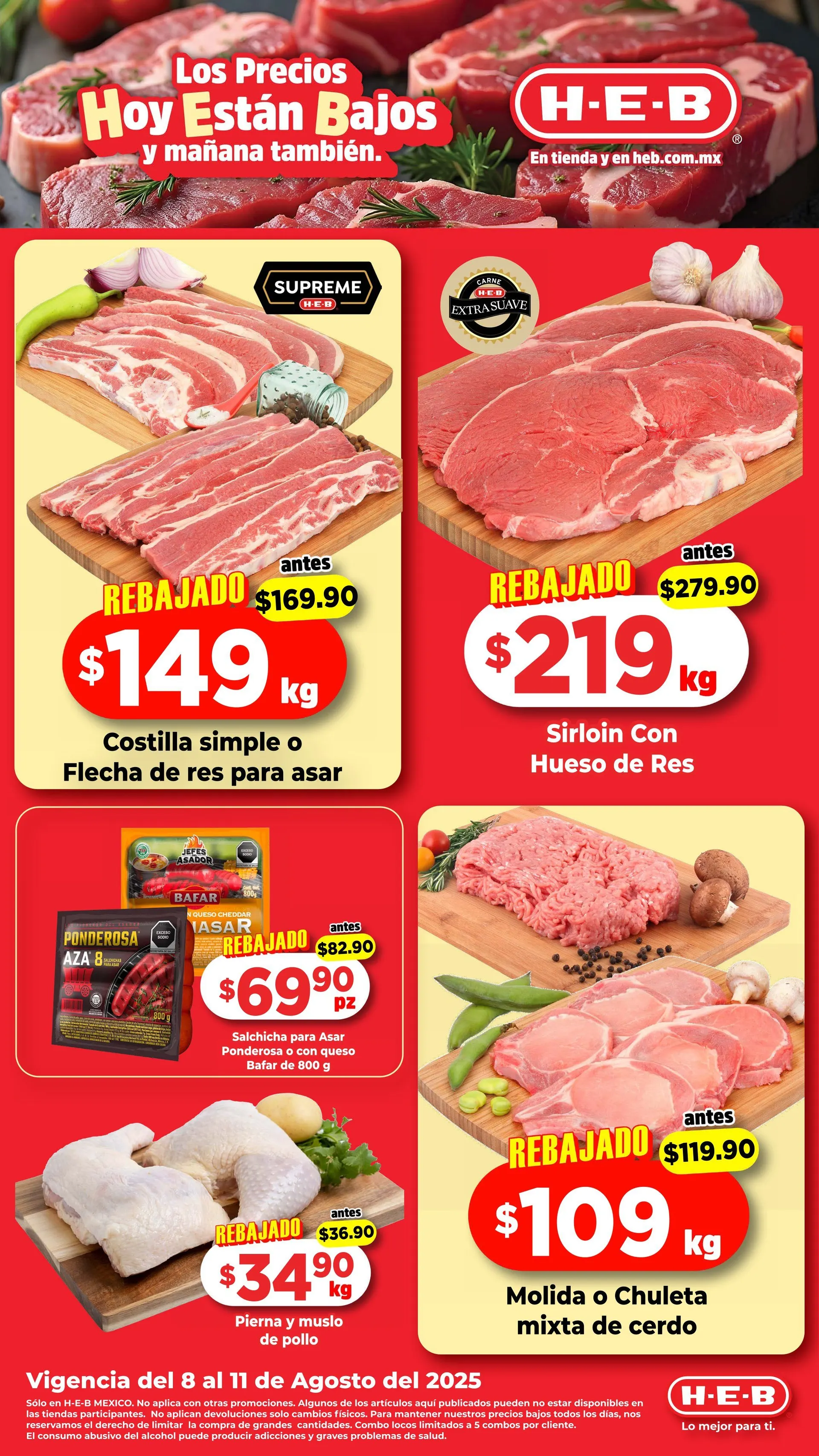 Catálogo de H-E-B logo de catálogo  8 de agosto al 12 de agosto 2025 - Pagina 1