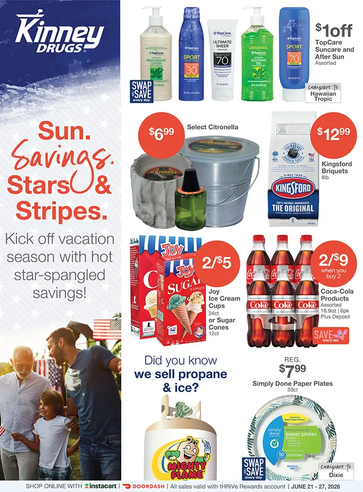 Weekly ad Kinney Drugs Sales from June 21 to June 27 2026 - Page 1