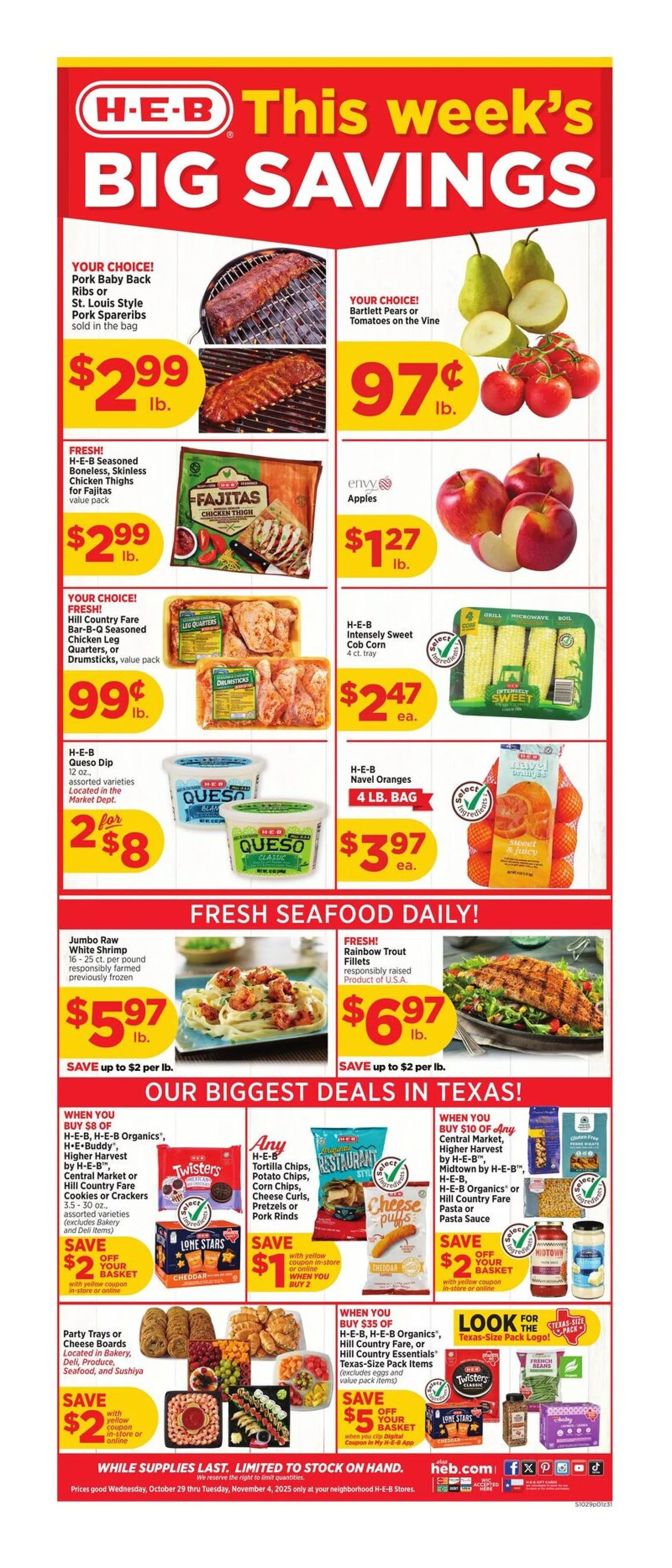 Weekly ad H-E-B Sales from October 29 to November 4 2025 - Page 