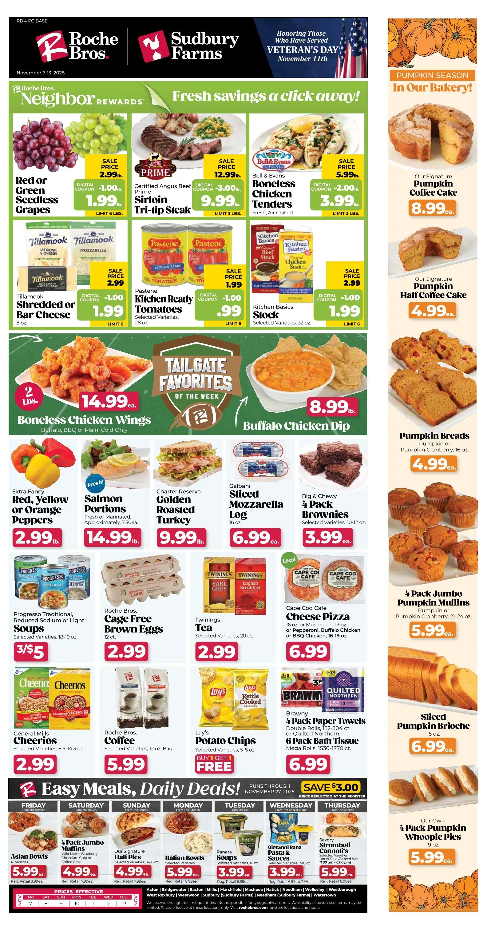 Weekly ad Roche Bros. Sales from November 7 to November 13 2025 - Page 1