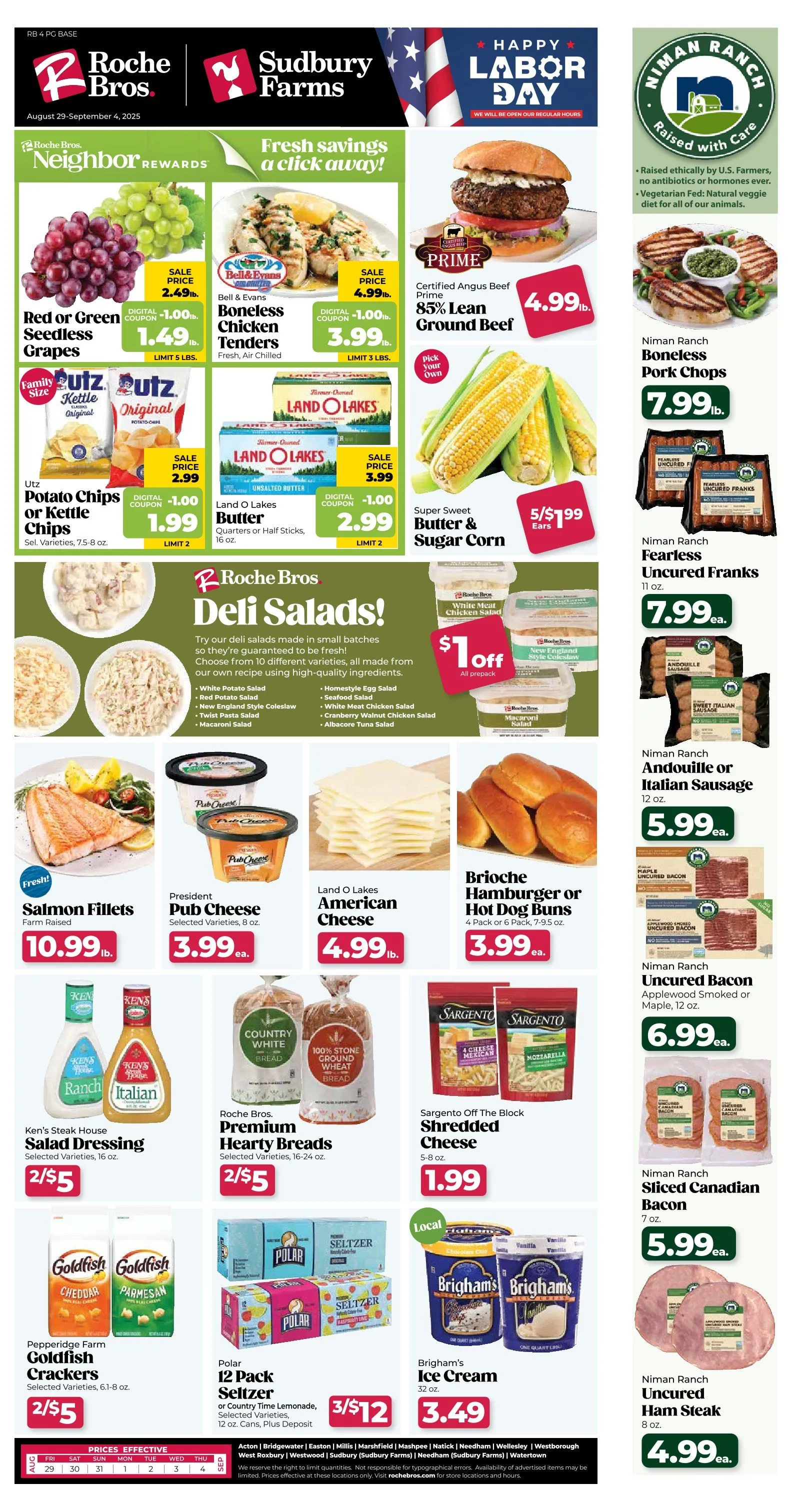 Weekly ad Roche Bros. Sales from August 29 to September 4 2025 - Page 1
