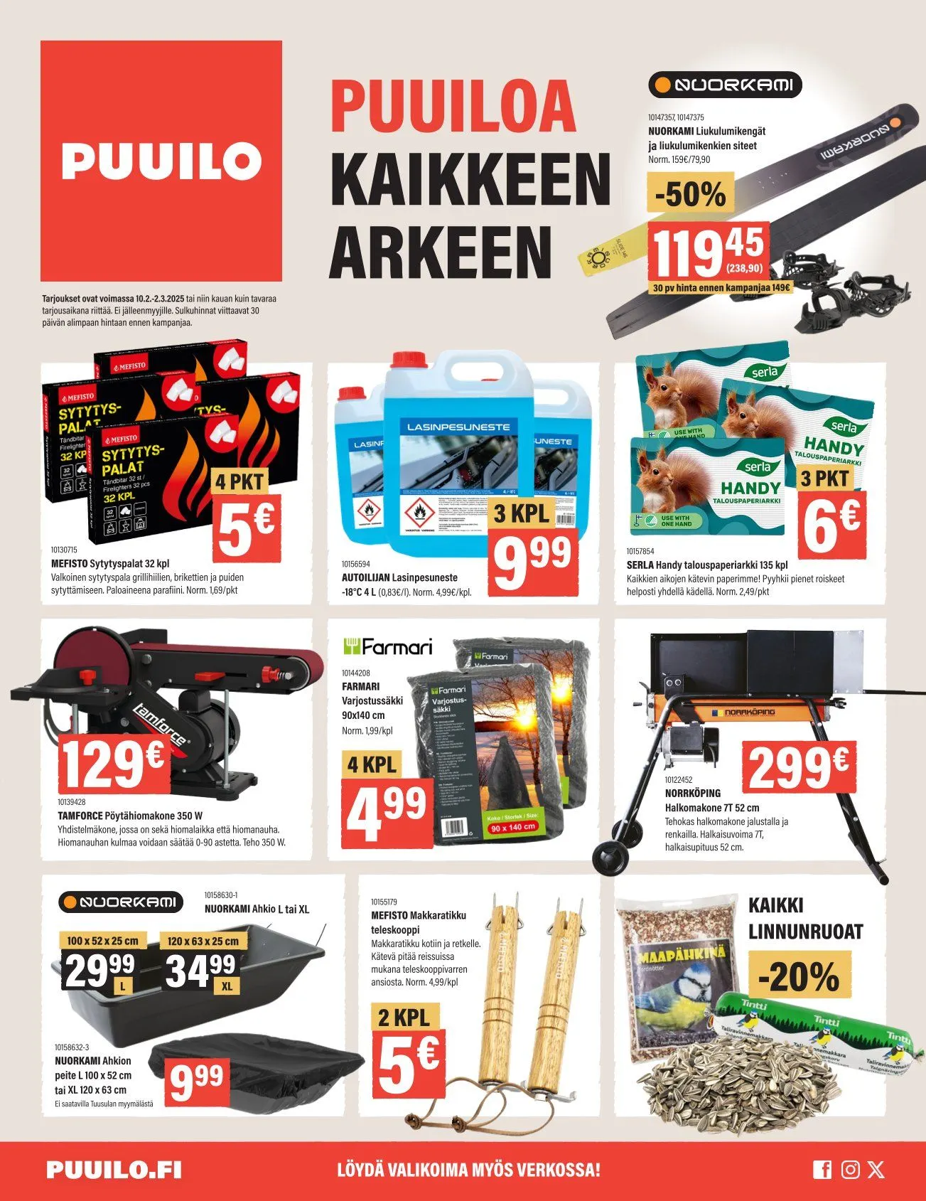 Puuilo Erikoistarjous voimassa alkaen 10. helmikuuta - 2. maaliskuuta 2025 - Tarjouslehti sivu 
