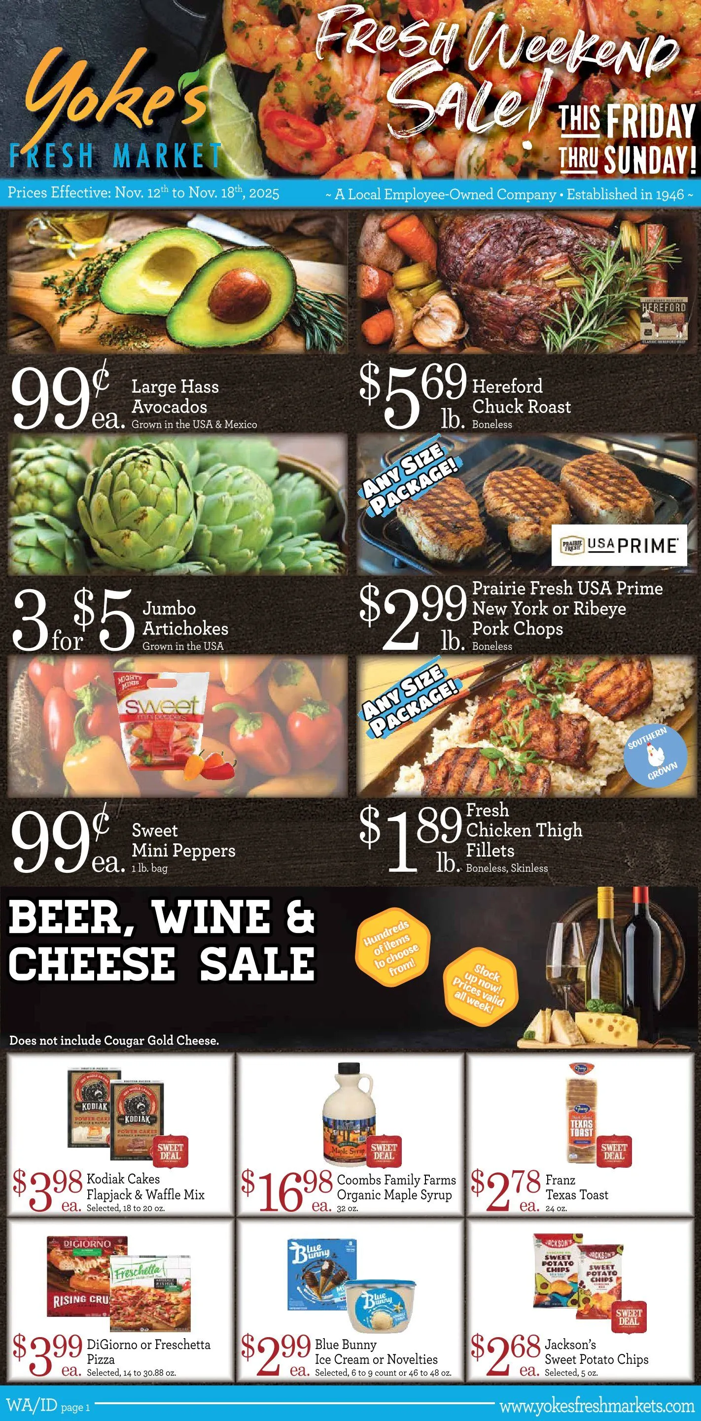 Weekly ad Yoke's Fresh Market Sales from November 13 to November 18 2025 - Page 1