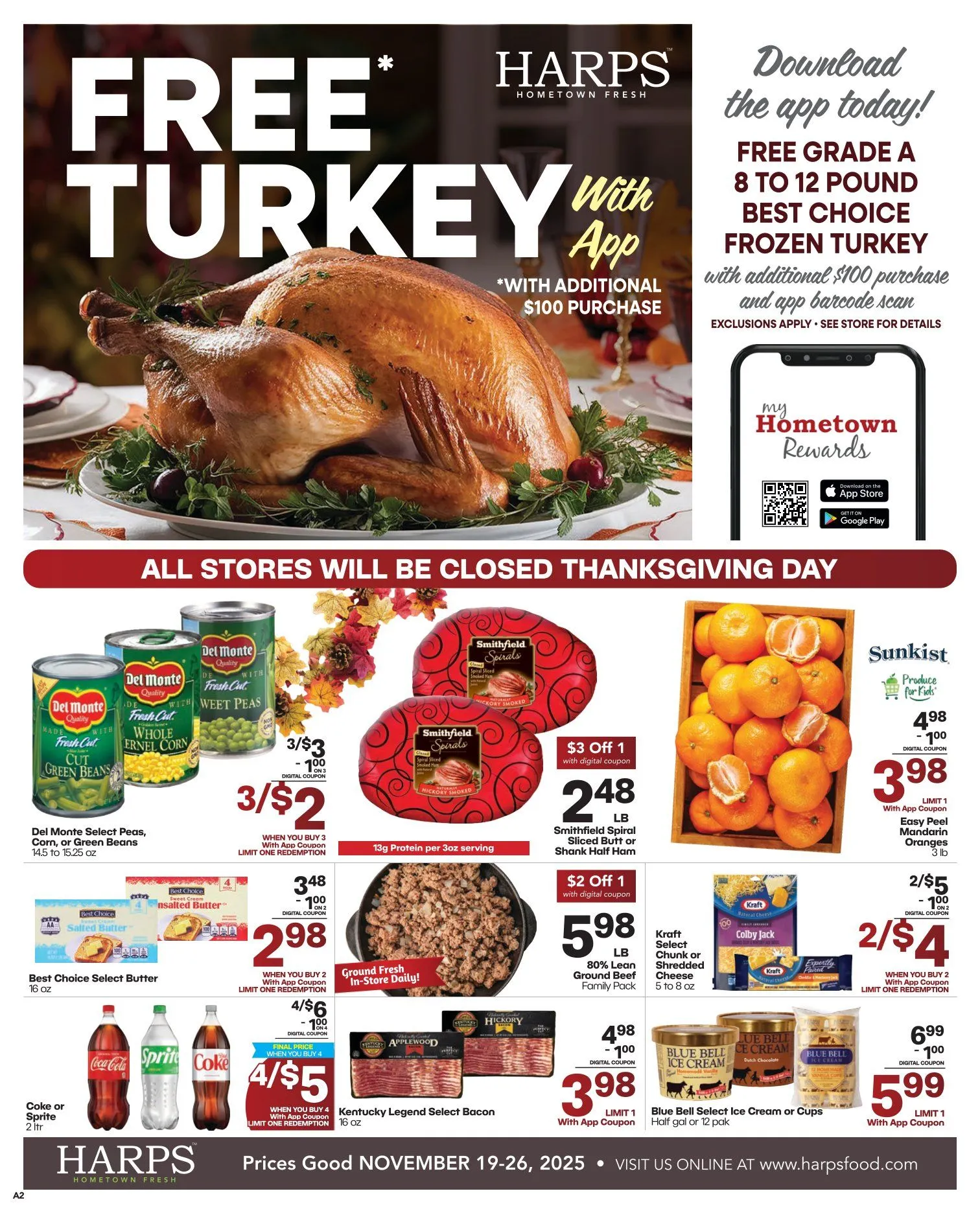 Weekly ad Harps Foods Sales from November 19 to November 27 2025 - Page 1