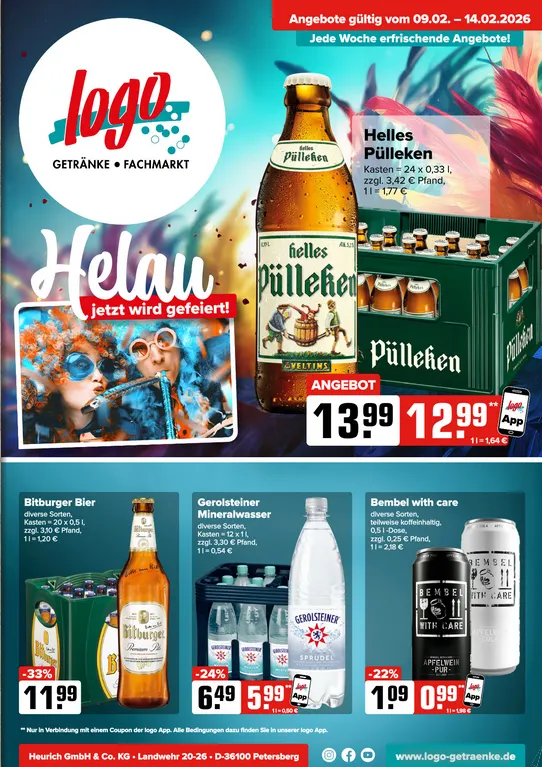 Prospekt Logo Getränkemarkt von 9. Februar bis 14. Februar 2026 - Prospekt seite 