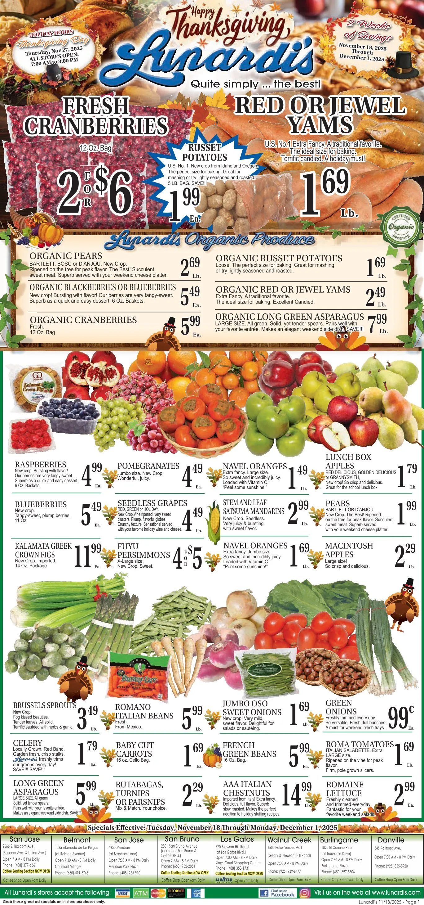 Weekly ad Lunardi's Sales from November 18 to December 1 2025 - Page 1