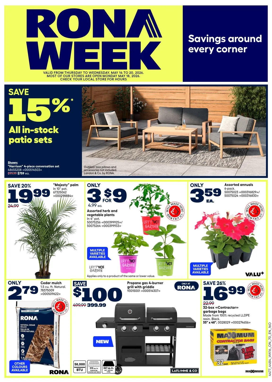 RONA Sales from May 18 to May 20 2026 - flyer page 