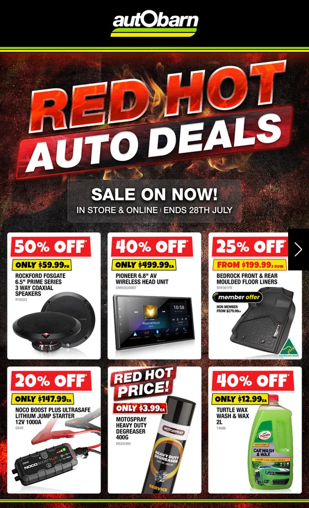 Autobarn Sales - Catalogue valid from 17 July to 28 July 2026 - page 1