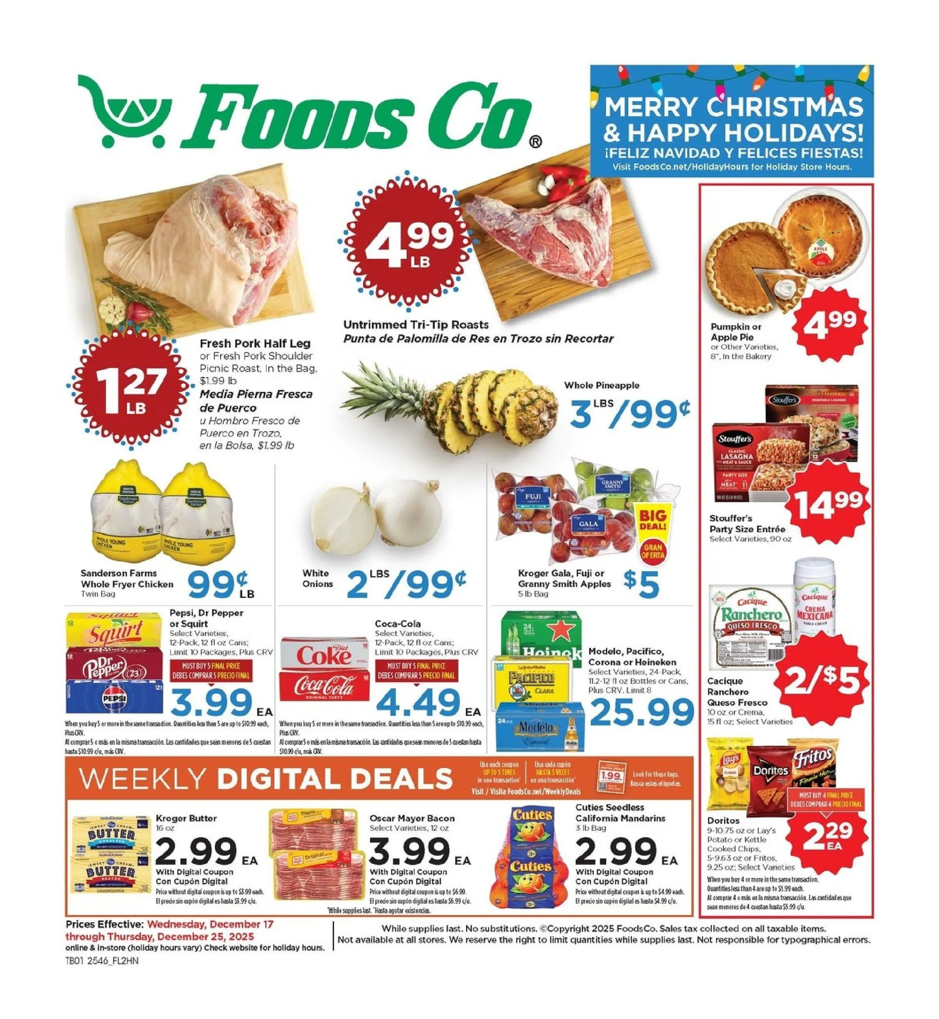 Weekly ad  Foods Co. Sales from December 17 to December 25 2025 - Page 1